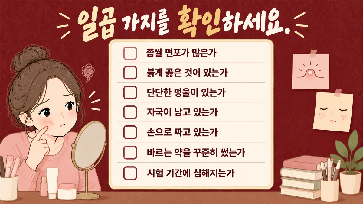 인천 송도 더율한의원 - 청소년 여드름 자가진단