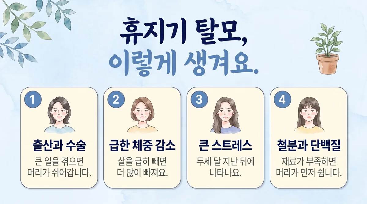 인천 송도 더율한의원 - 휴지기 탈모 원인