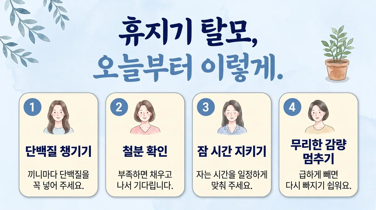 인천 송도 더율한의원 - 휴지기 탈모 생활관리