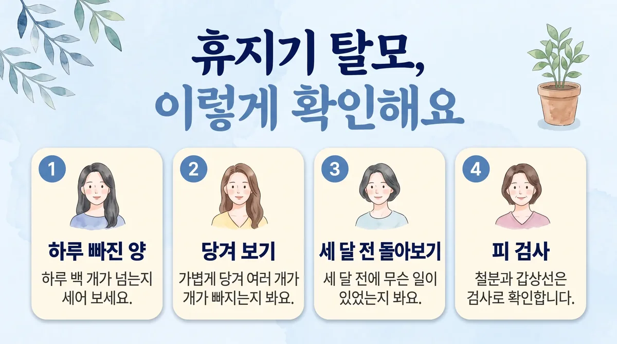 인천 송도 더율한의원 - 휴지기 탈모 자가진단