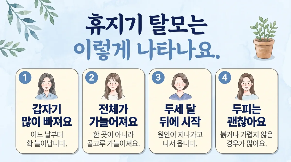 인천 송도 더율한의원 - 휴지기 탈모 증상