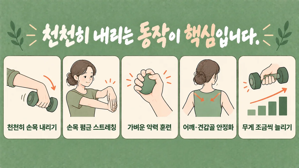 인천 송도 더율한의원 - 테니스엘보 운동