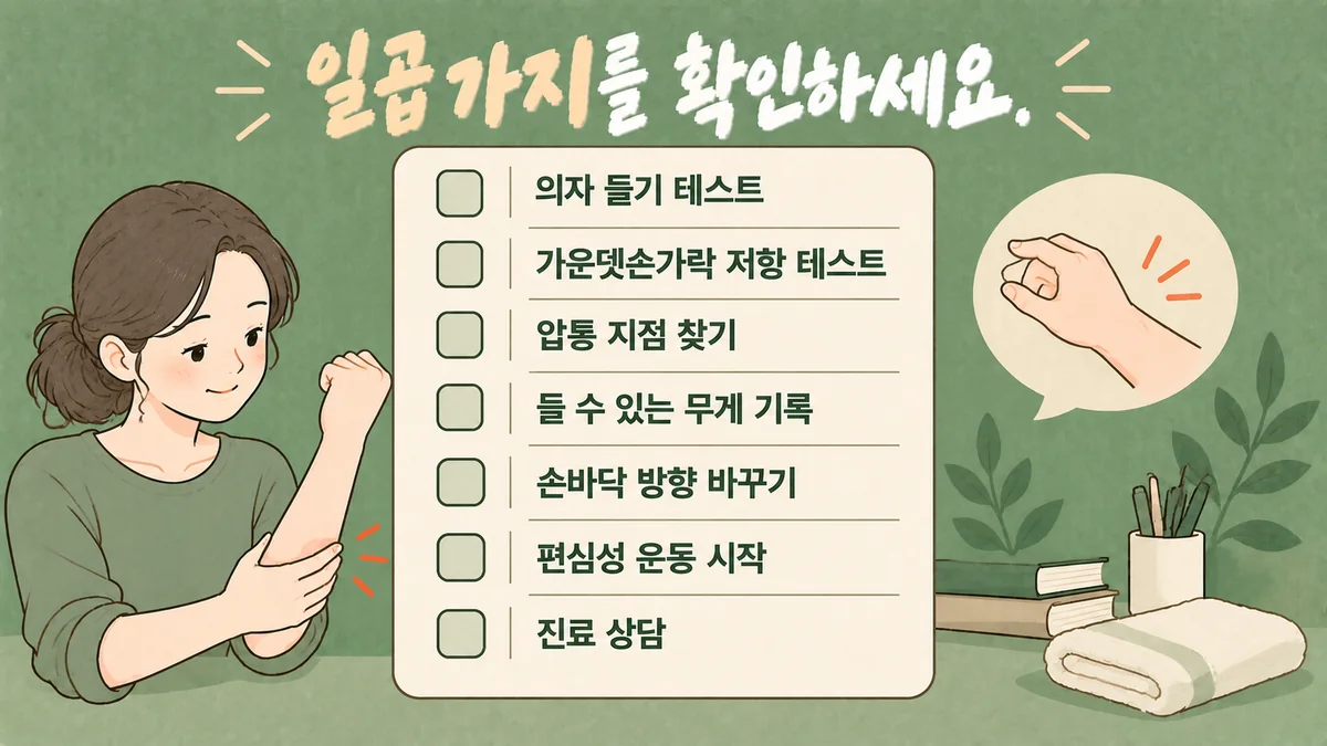 인천 송도 더율한의원 - 테니스엘보 자가진단
