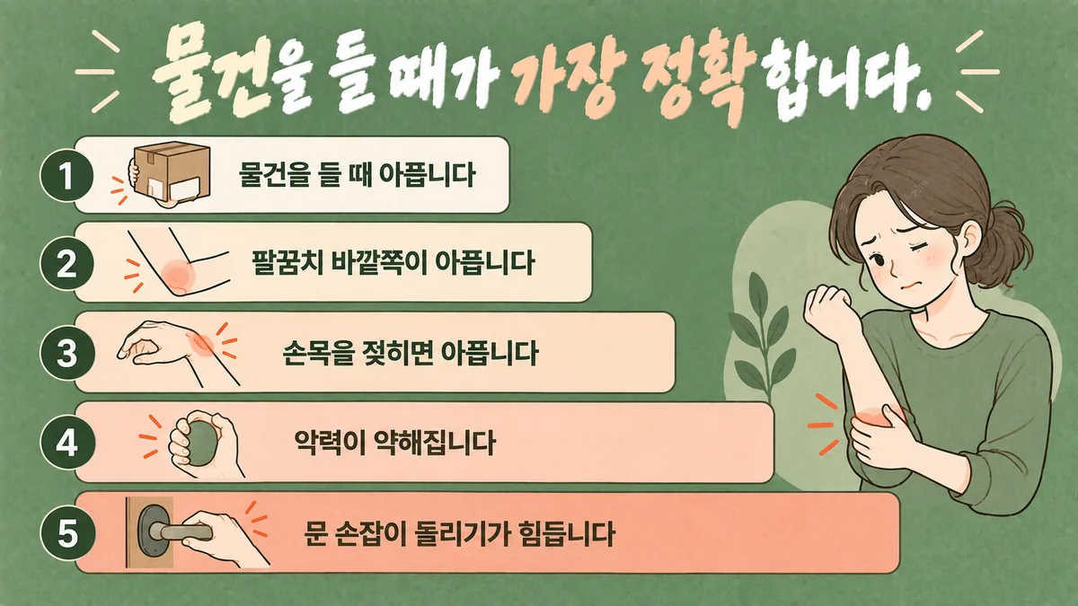 인천 송도 더율한의원 - 테니스엘보 증상