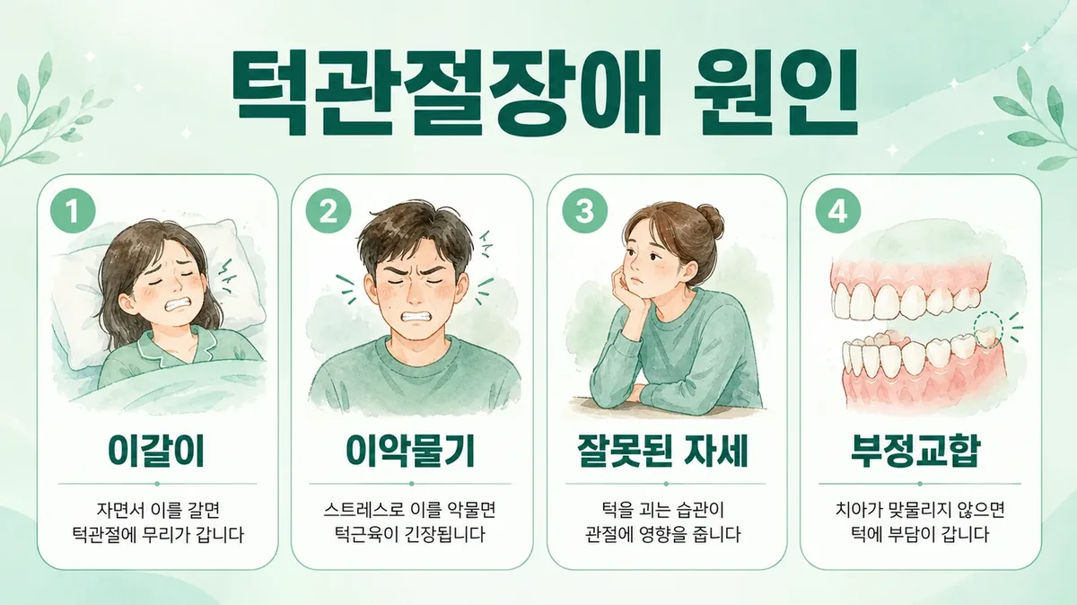 인천 송도 더율한의원 - 턱관절장애 원인
