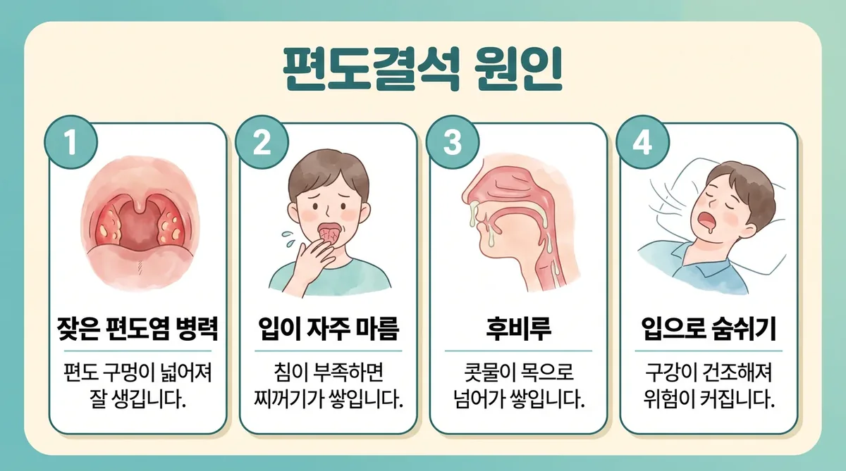 인천 송도 더율한의원 - 편도결석 원인
