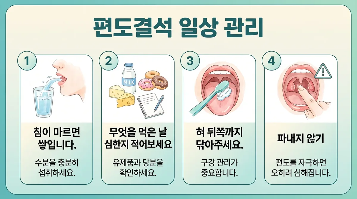 인천 송도 더율한의원 - 편도결석 생활관리