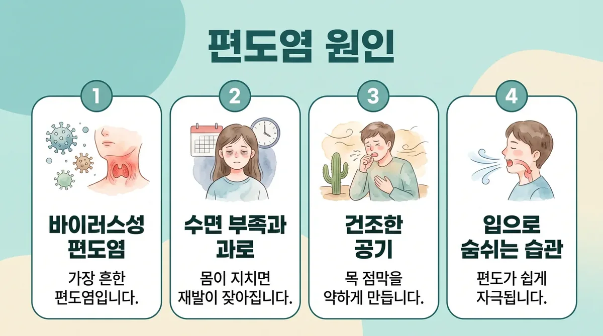 인천 송도 더율한의원 - 편도염 원인
