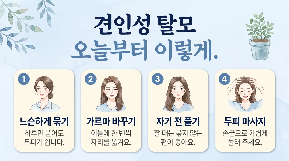 인천 송도 더율한의원 - 견인성 탈모 생활관리
