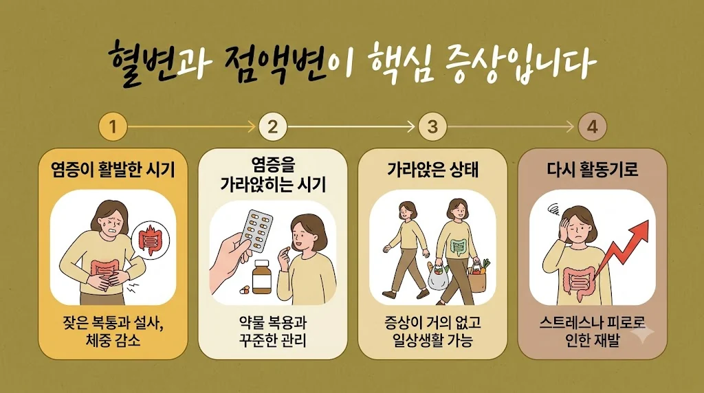 인천 송도 더율한의원 - 궤양성 대장염 증상