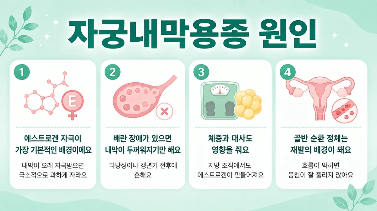 인천 송도 더율한의원 - 자궁내막폴립 원인