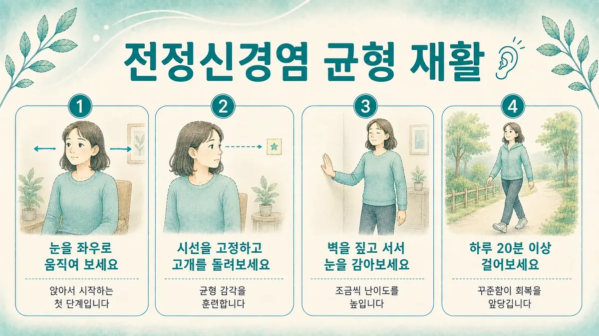 인천 송도 더율한의원 - 전정신경염 균형 운동