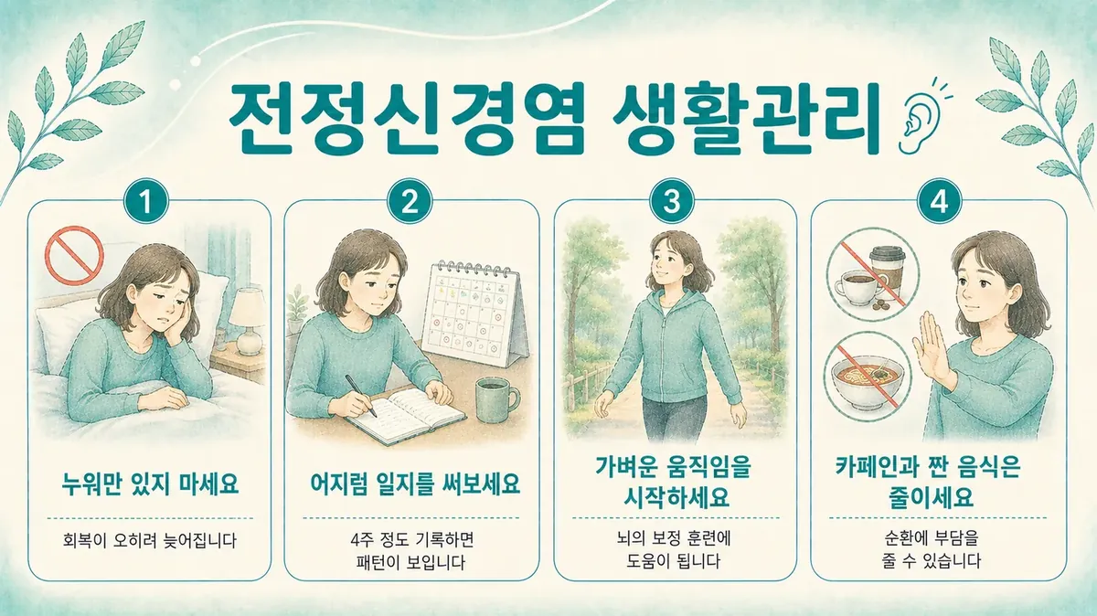 인천 송도 더율한의원 - 전정신경염 생활관리