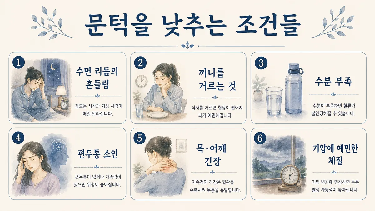 인천 송도 더율한의원 - 기상성 두통 원인