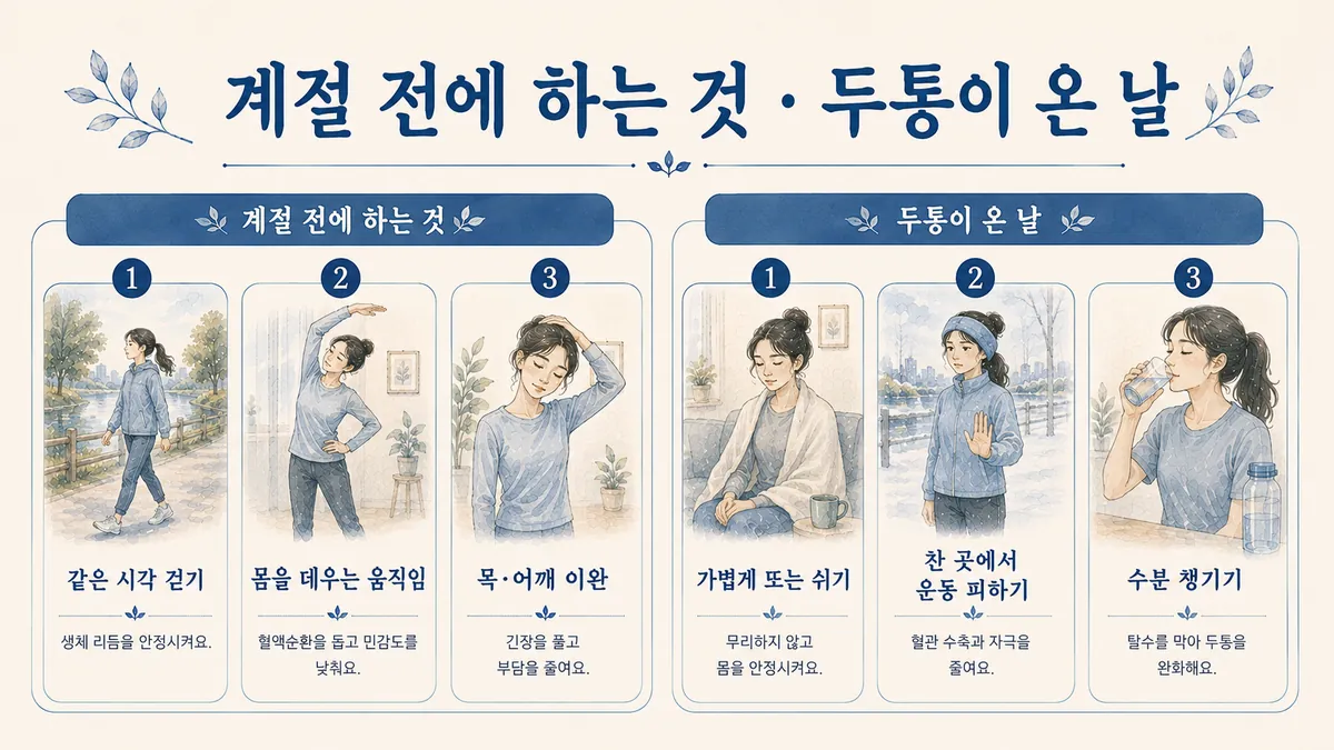 인천 송도 더율한의원 - 기상성 두통 운동