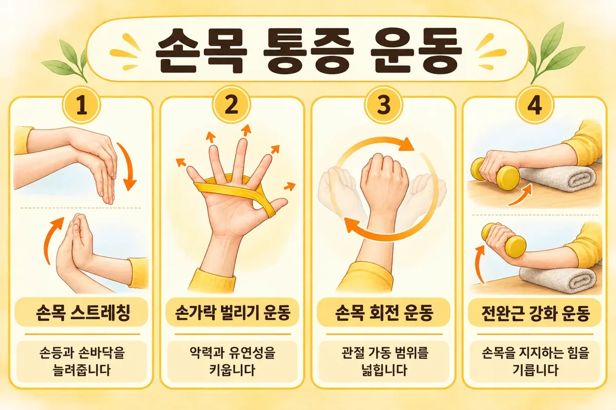 인천 송도 더율한의원 - 손목 통증 운동