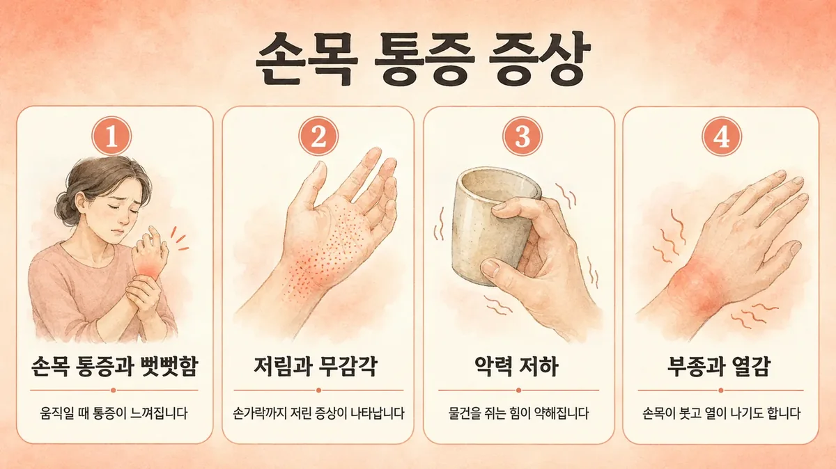 인천 송도 더율한의원 - 손목 통증 증상
