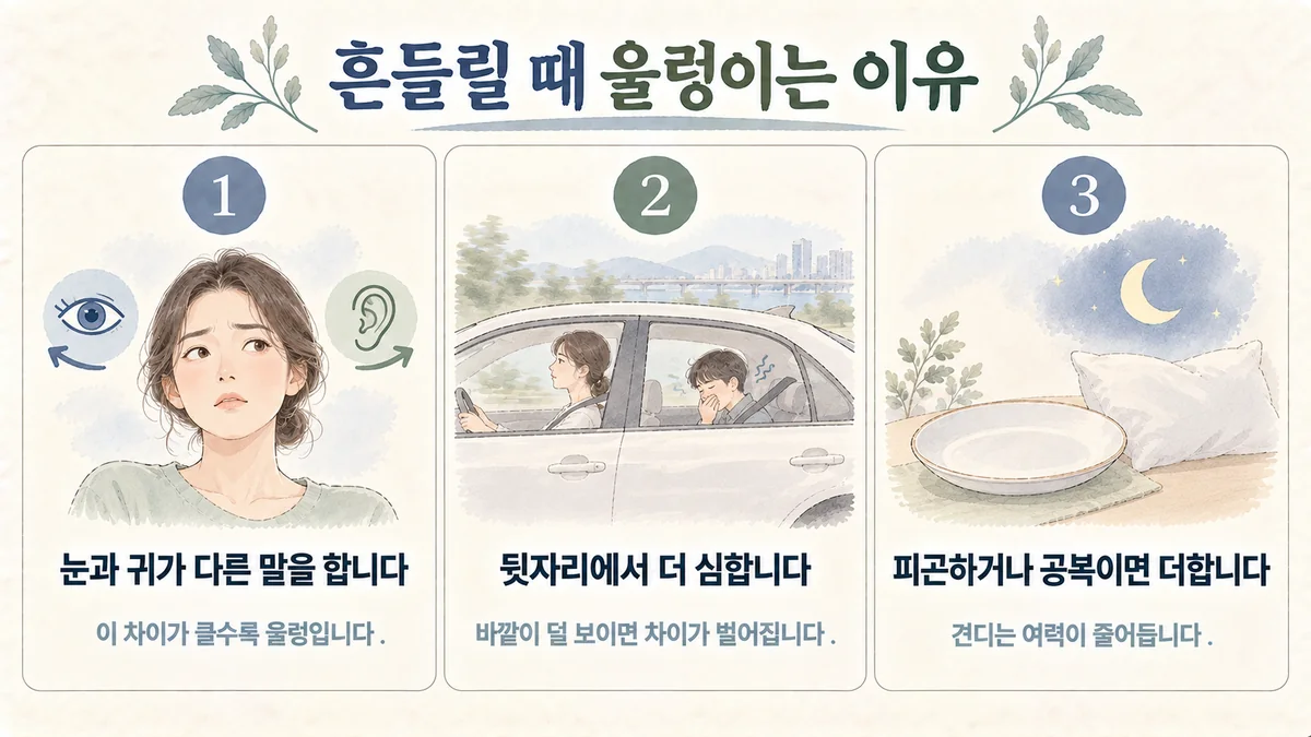영종한의원 어지럼증 원인 - 눈과 귀의 불일치·뒷자리·피곤하거나 공복