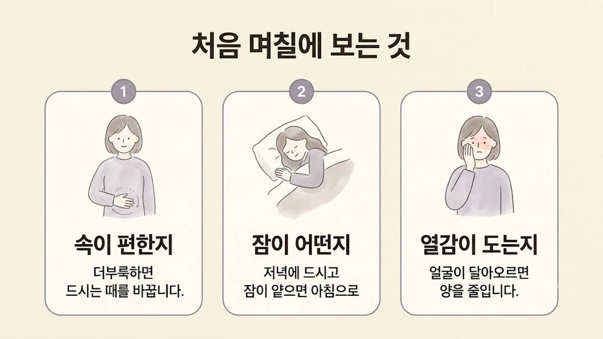 영종한의원 경옥고 보는 기준 - 속이 편한지·잠이 어떤지·열감이 도는지