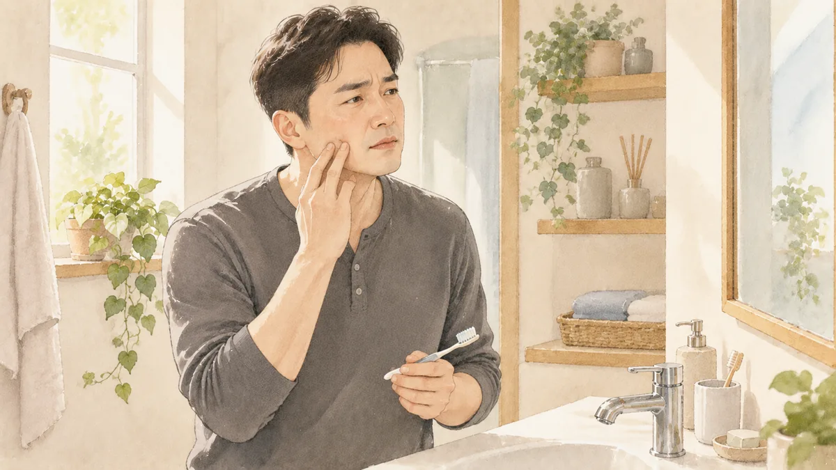 인천 송도 더율한의원 잇몸염 한방 치료 — 양치 중 잇몸 출혈로 불편한 모습